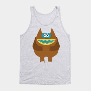 Nauga Stuffed Animal 1970s Throwback print Tank Top